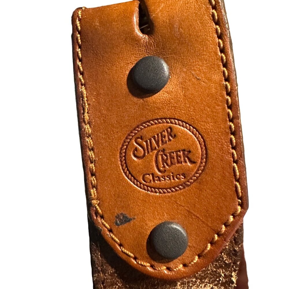 Silver Creek Classics Brown Belt with Faux Tiger's Eye and Silver Tone Buckle - Picture 6 of 7